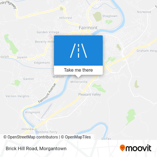 Brick Hill Road map