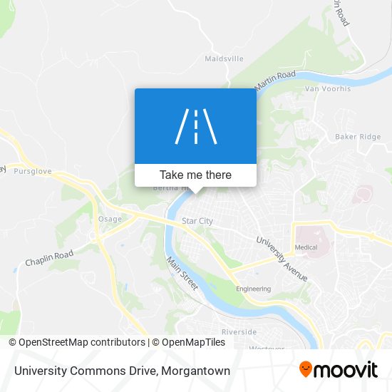 University Commons Drive map