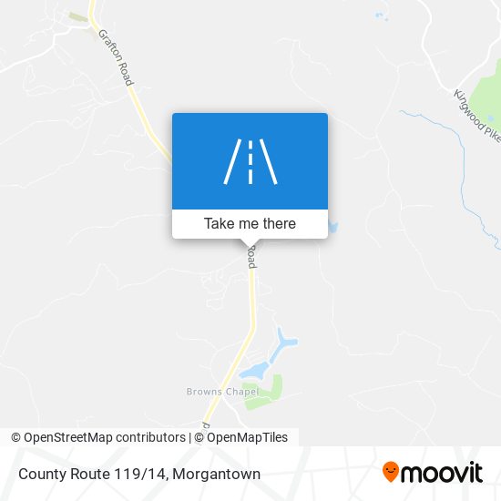 County Route 119/14 map