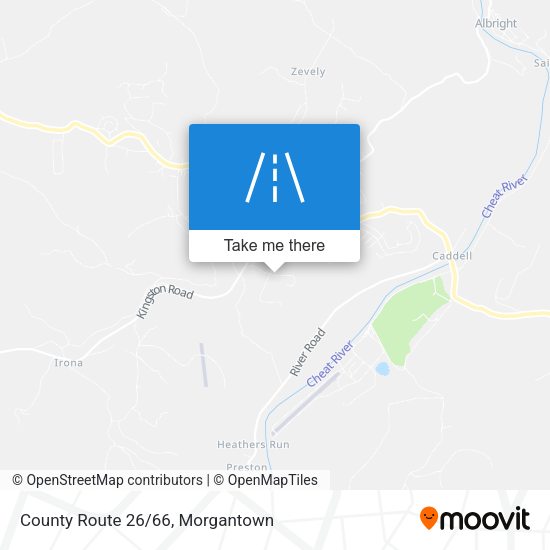 County Route 26/66 map