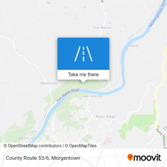 County Route 53/6 map