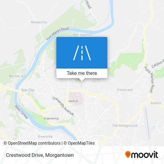 Mapa de Crestwood Drive