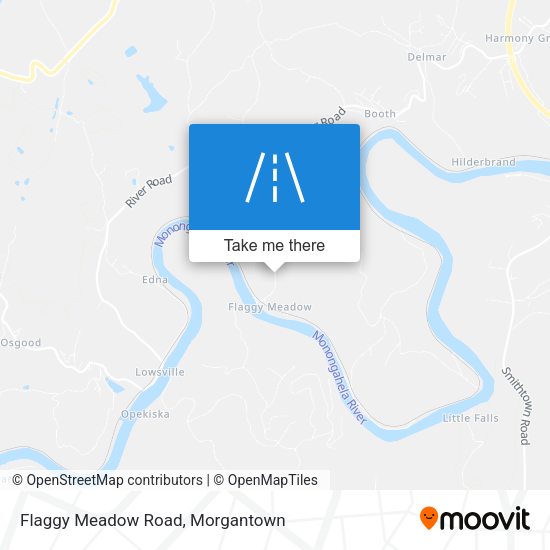 Flaggy Meadow Road map