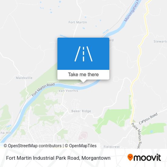 Fort Martin Industrial Park Road map