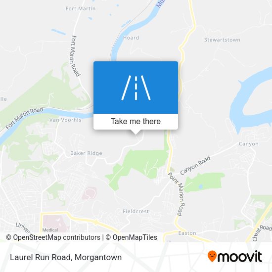 Laurel Run Road map