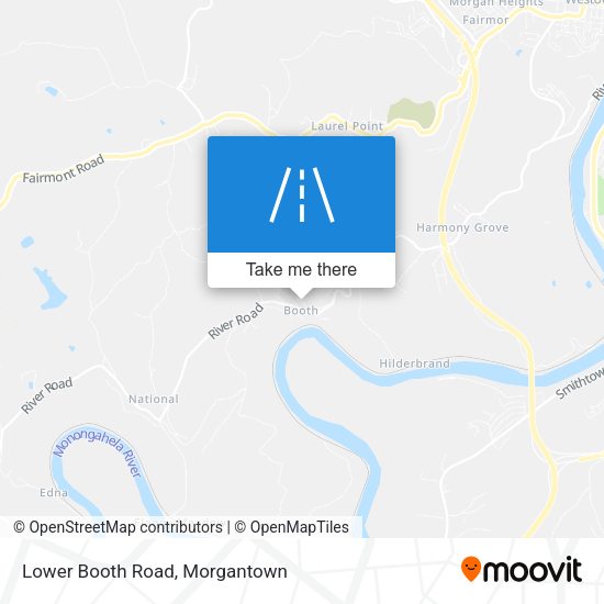 Lower Booth Road map