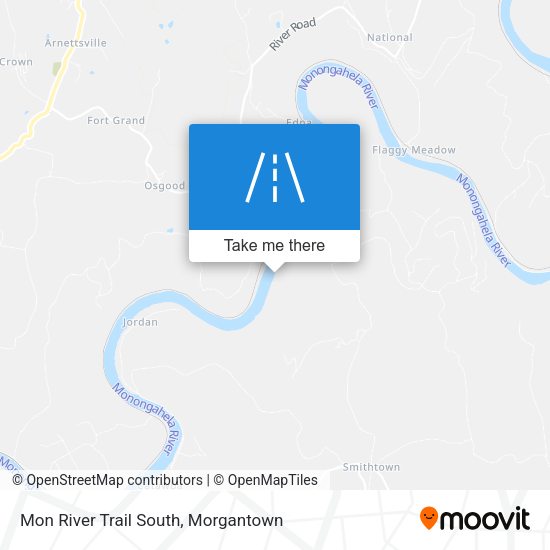 Mon River Trail South map
