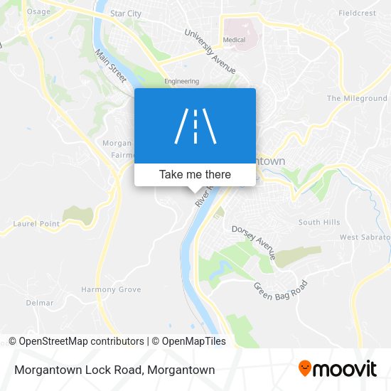 Morgantown Lock Road map