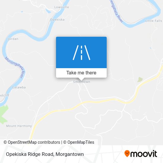 Opekiska Ridge Road map