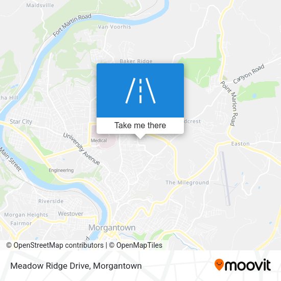 Mapa de Meadow Ridge Drive