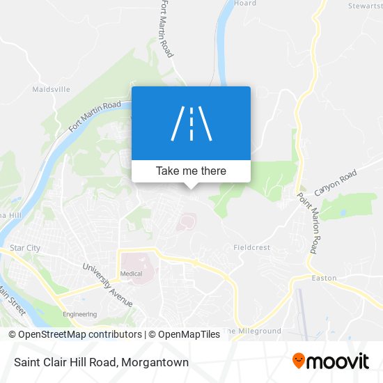 Saint Clair Hill Road map