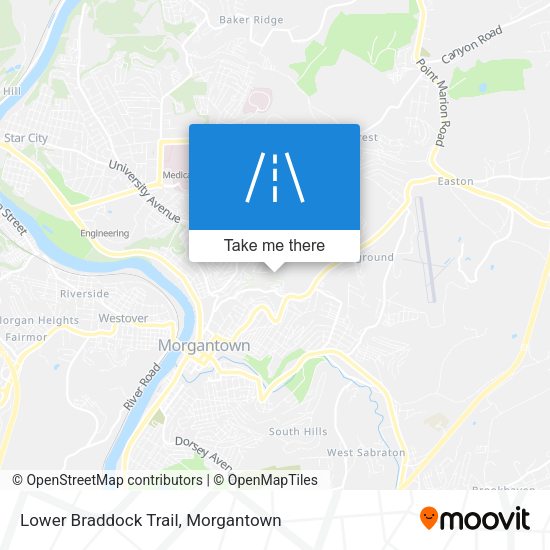 Lower Braddock Trail map