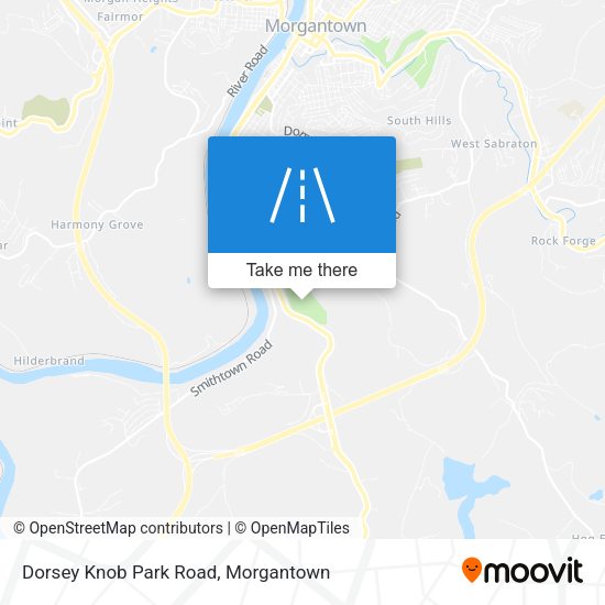 Dorsey Knob Park Road map