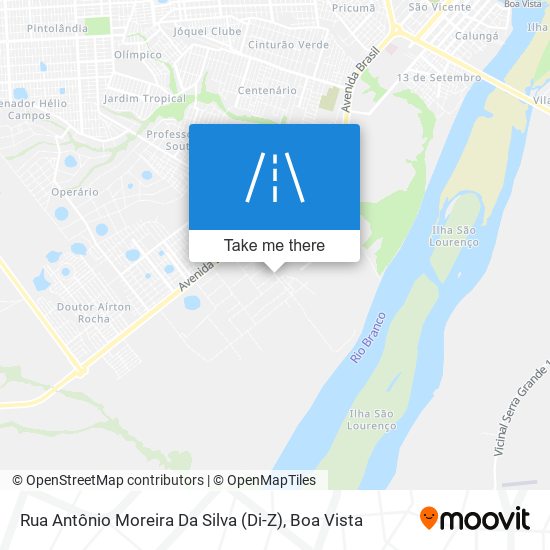 Rua Antônio Moreira Da Silva (Di-Z) map