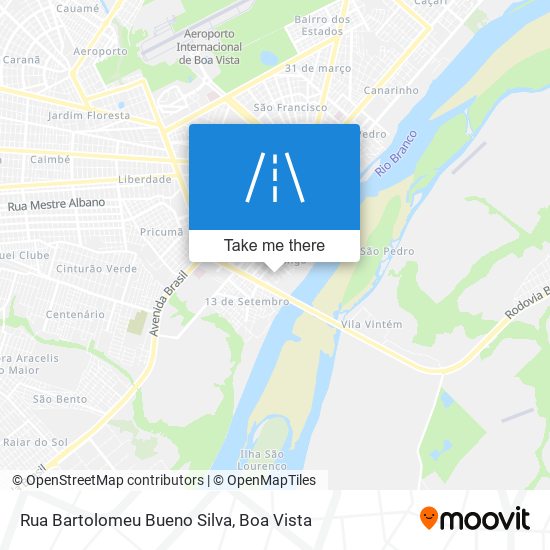 Mapa Rua Bartolomeu Bueno Silva