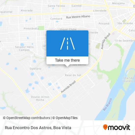 Mapa Rua Encontro Dos Astros