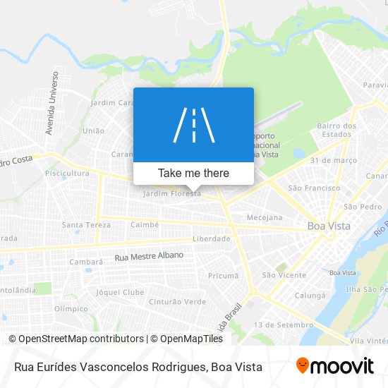 Mapa Rua Eurídes Vasconcelos Rodrigues