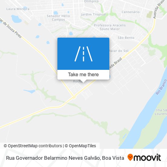 Mapa Rua Governador Belarmino Neves Galvão