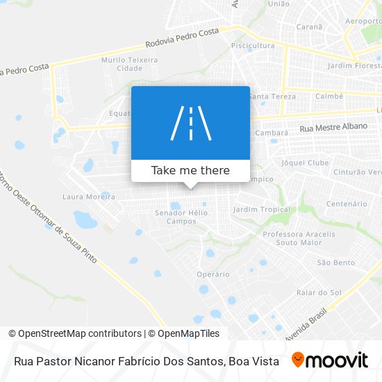 Mapa Rua Pastor Nicanor Fabrício Dos Santos