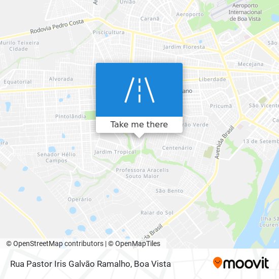 Mapa Rua Pastor Iris Galvão Ramalho