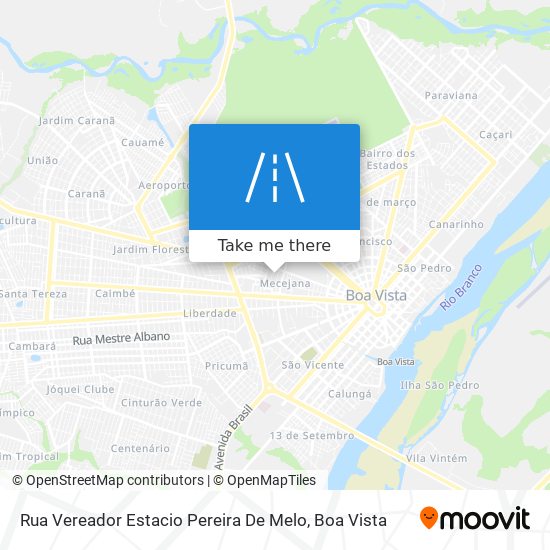 Mapa Rua Vereador Estacio Pereira De Melo