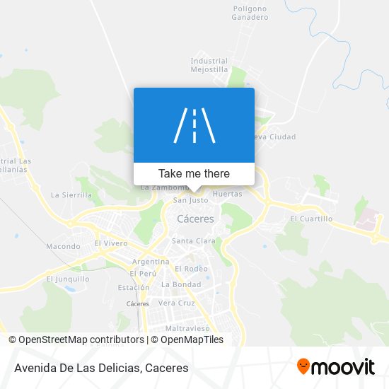 mapa Avenida De Las Delicias