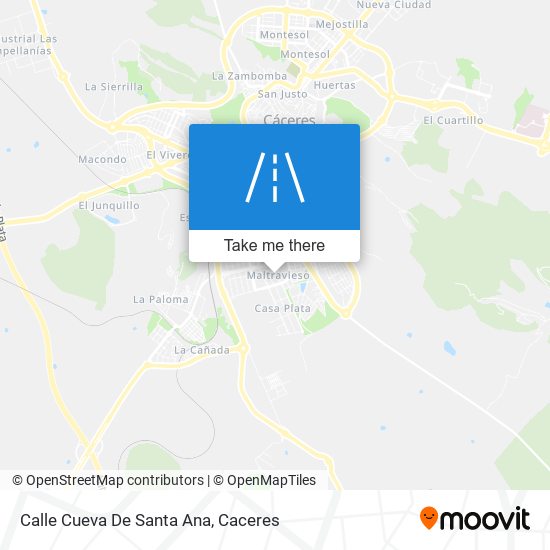 mapa Calle Cueva De Santa Ana