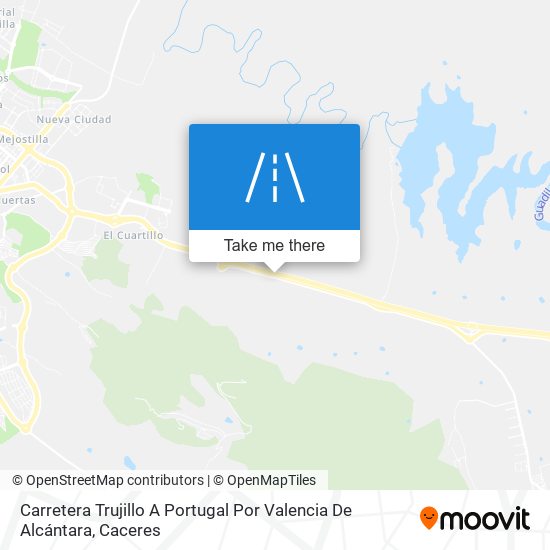 mapa Carretera Trujillo A Portugal Por Valencia De Alcántara