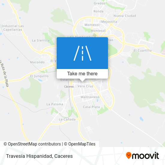 Travesía Hispanidad map