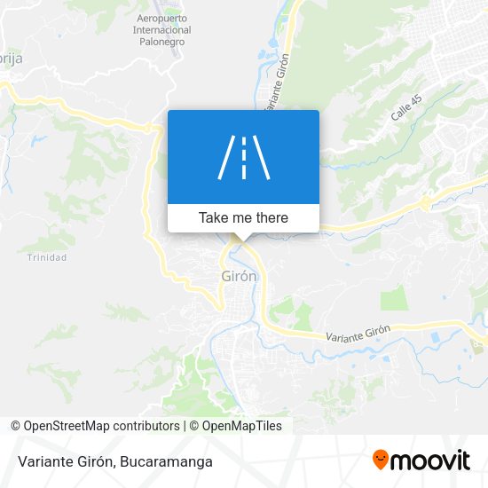 Variante Girón map