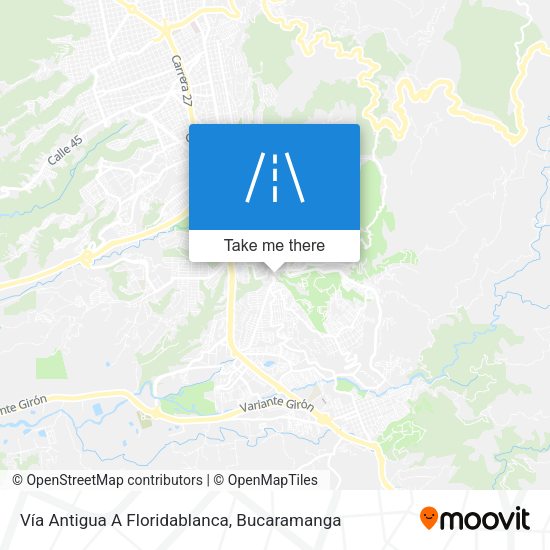 Mapa de Vía Antigua A Floridablanca