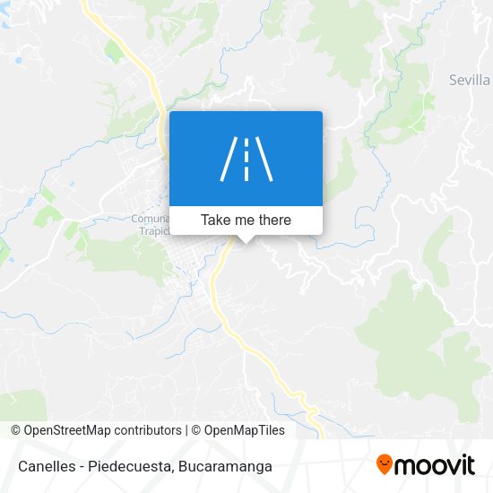 Canelles - Piedecuesta map