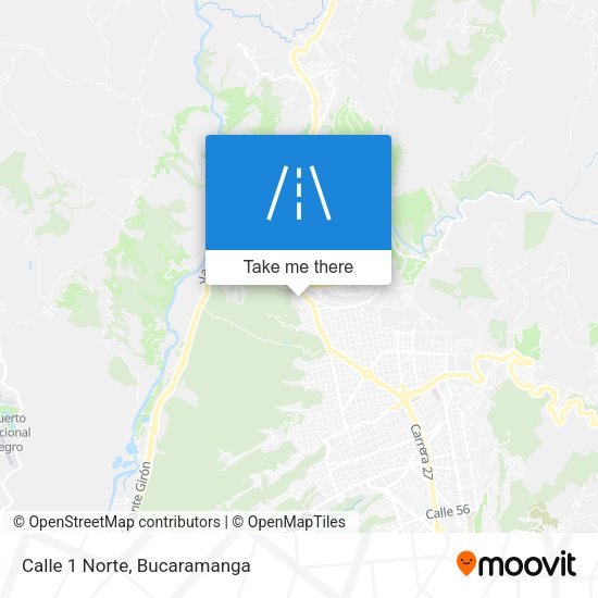 Mapa de Calle 1 Norte