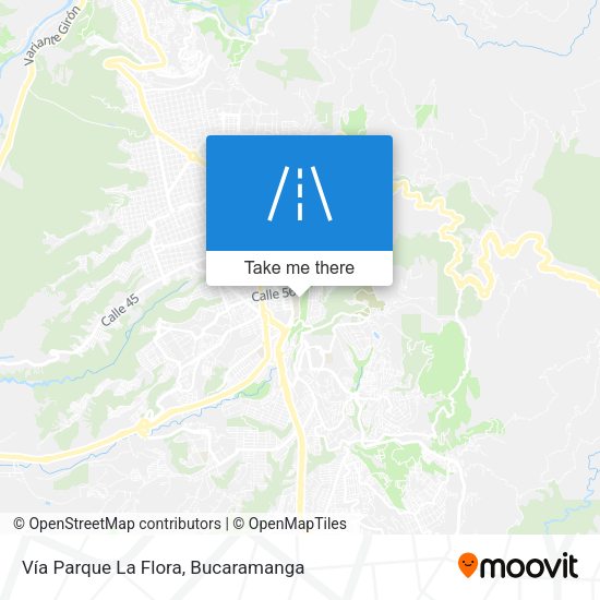 Vía Parque La Flora map