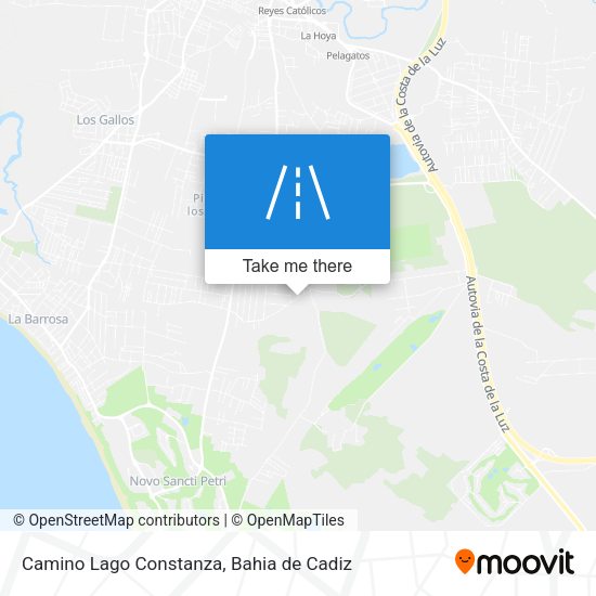 Camino Lago Constanza map