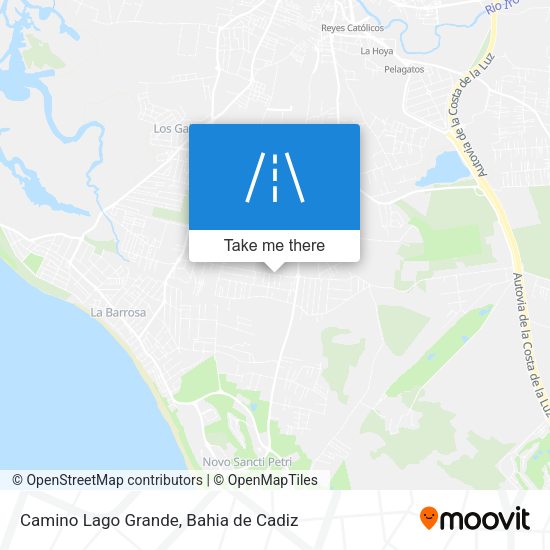 Camino Lago Grande map