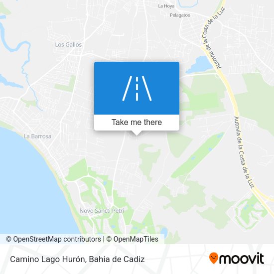 Camino Lago Hurón map