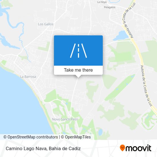 Camino Lago Nava map