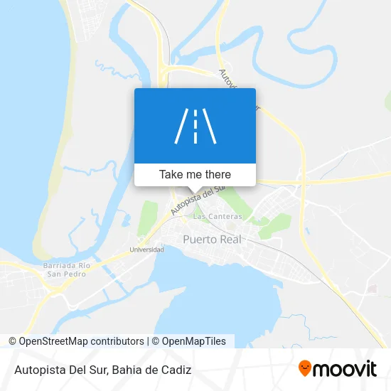 Autopista Del Sur map