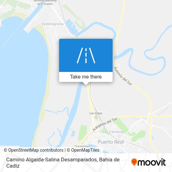 Camino Algaida-Salina Desamparados map