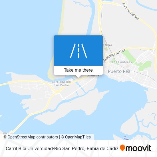 Carril Bici Universidad-Río San Pedro map