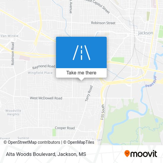 Mapa de Alta Woods Boulevard