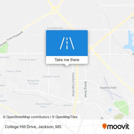Mapa de College Hill Drive