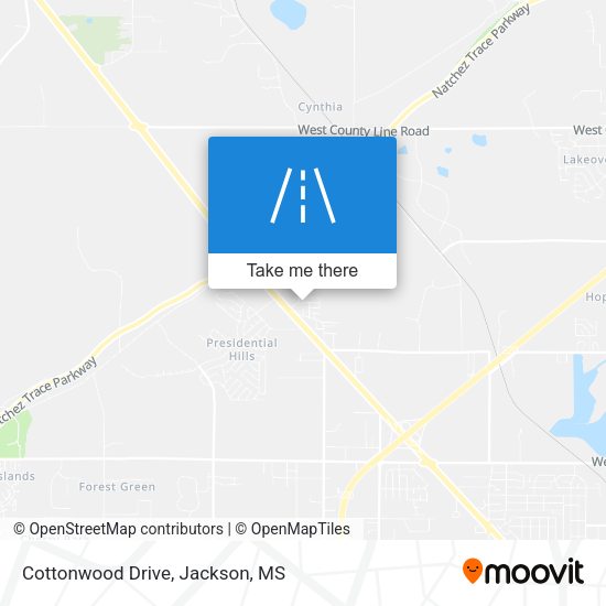 Cottonwood Drive map