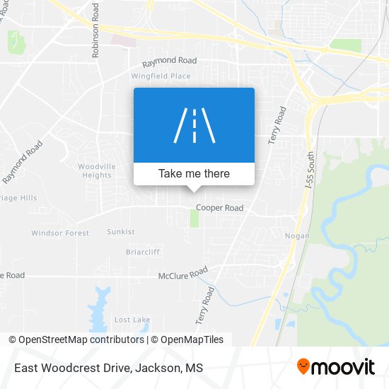 East Woodcrest Drive map