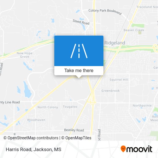 Mapa de Harris Road