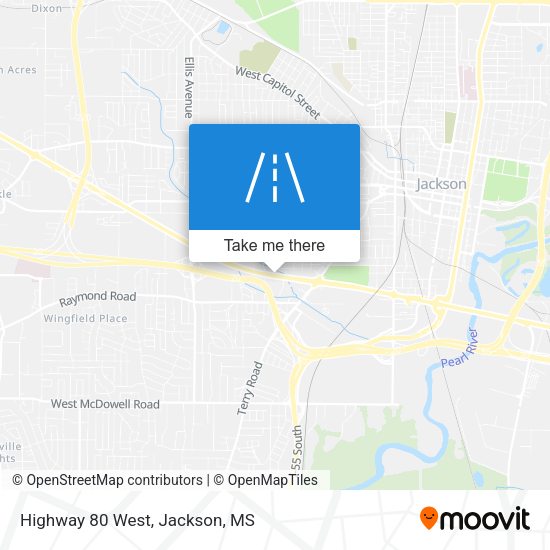 Mapa de Highway 80 West