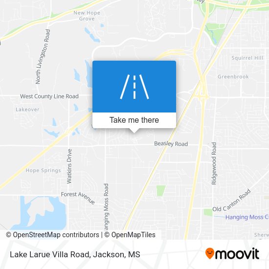 Lake Larue Villa Road map