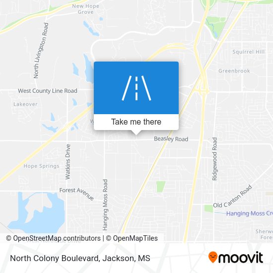 North Colony Boulevard map