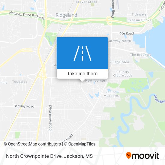North Crownpointe Drive map